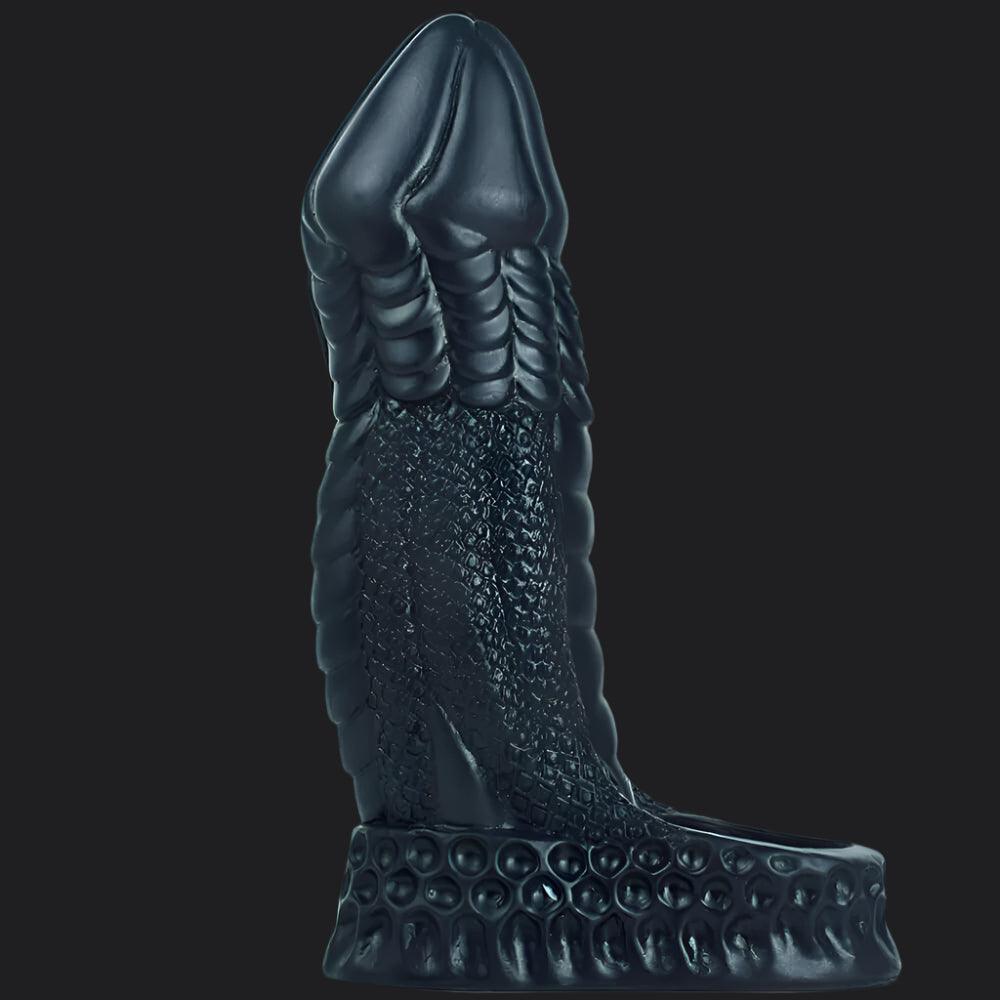 Io Dragon Penis Extender Sleeve - Black - BeastGasm